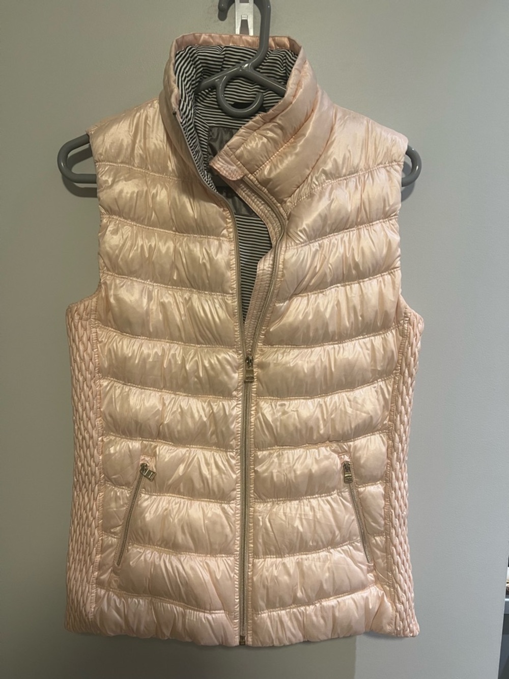 Calvin Klein Pale Pink Quilted Puffer Vest